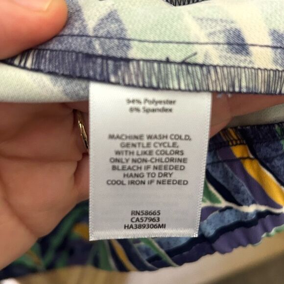 Nordstrom Halogen Women's Green and Yellow Patterned Bomber Jacket - Picture 5 of 7